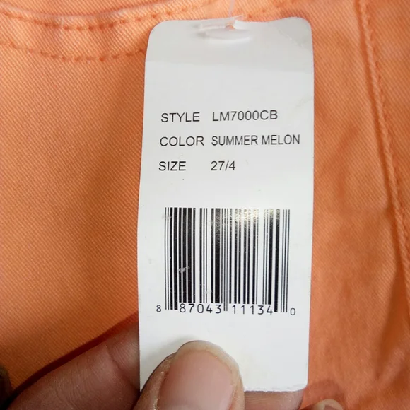 Liverpool Jeans Company Vibrant Orange Capris - Picture 3 of 6